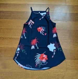 Floral Hawaiian Print Tank Dress